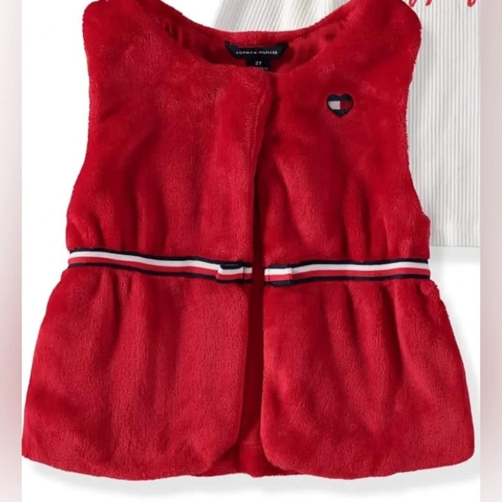 Tommy Hilfiger Red girls Vest size 6